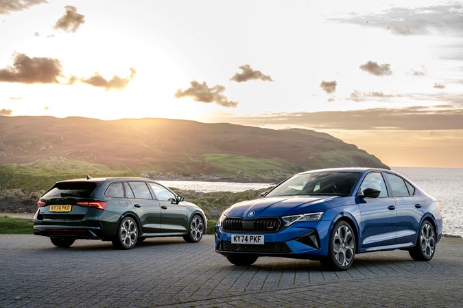 Skoda Octavia vRS hatchback and estate group shot