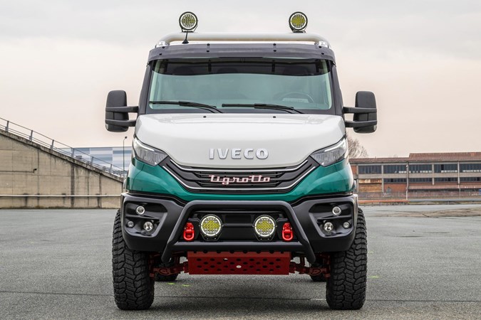 The Iveco Daily 4x4 Tigrotto's imposing front end 
