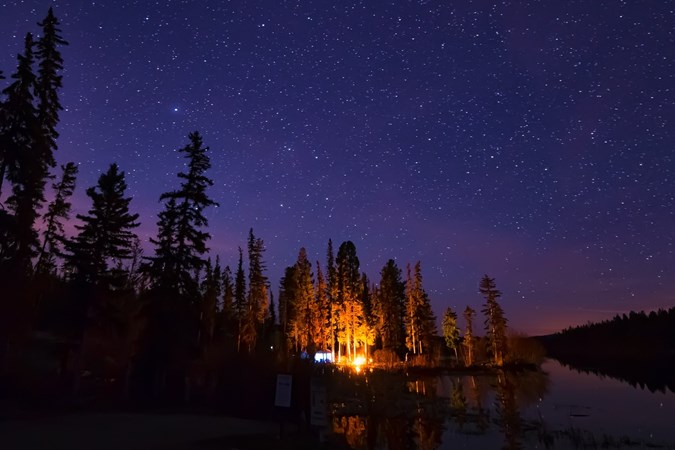 Wild campsite under the stars