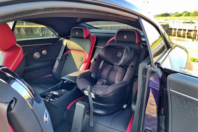 Rolls Royce Spectre interior rear with Isofix seat