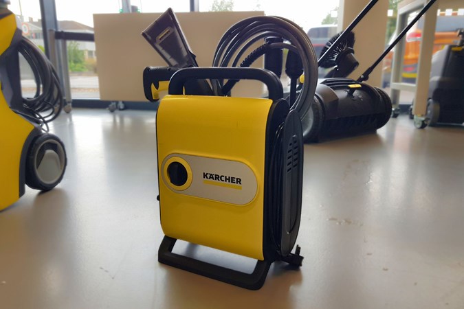Karcher K Silent pressure washer stood up