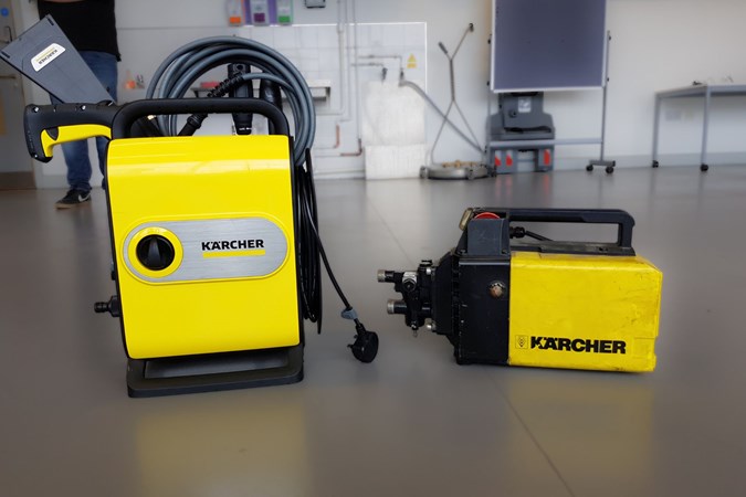 Karcher K Silent next to 1984 model