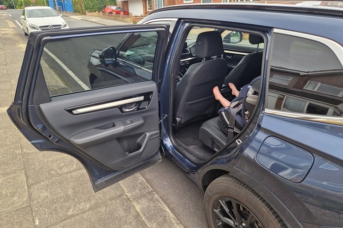 Honda CR-V long-term test, rear legroom with toddler