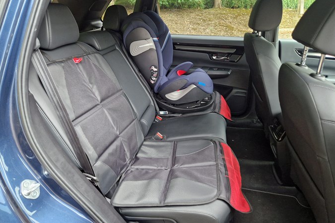 Honda CR-V long-term test, seat protectors with child seat