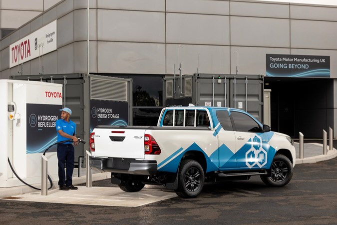 Refuelling the hydrogen Hilux should only take minutes.