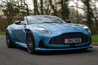 Aston Martin DB12 Volante front driving