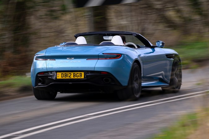 Aston Martin DB12 Volante rear cornering