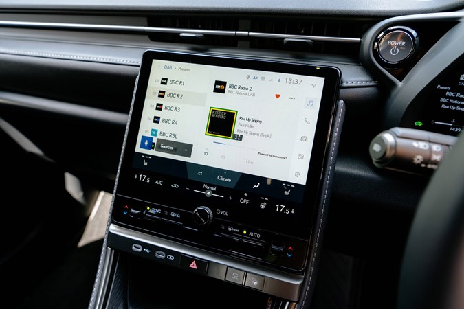 Lexus LBX touchscreen