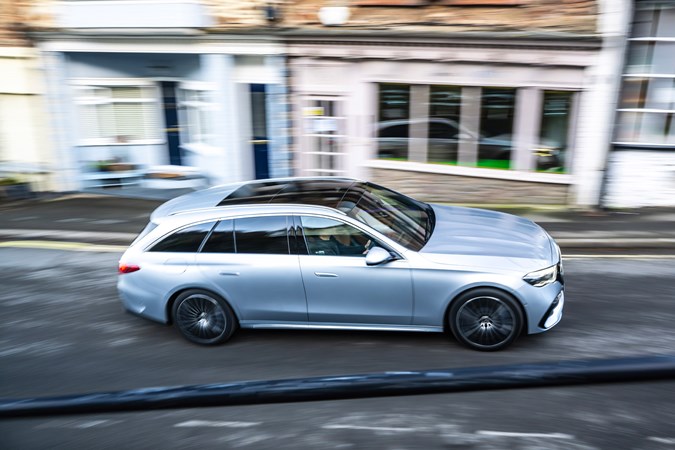 Mercedes E-Class Estate side driving