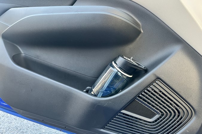 The water bottle storage is a great feature on the Suzuki Swift