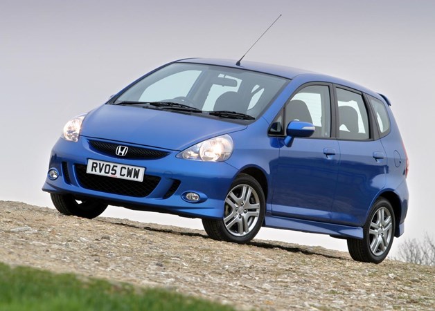 Blue 2005 Honda Jazz Hatchback front three-quarter