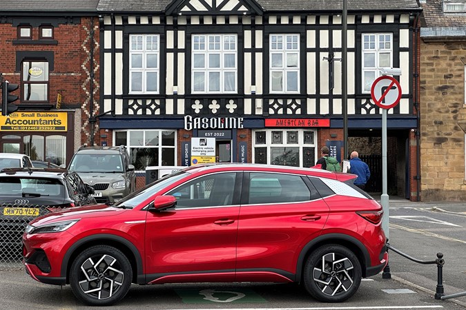 BYD Atto 3 charging at a public charger