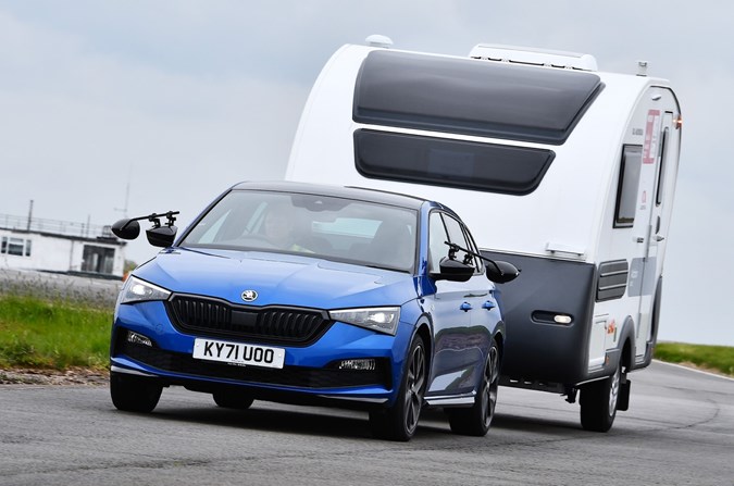 The Skoda Scala's turbocharged petrol engines have plenty of muscle for towing.