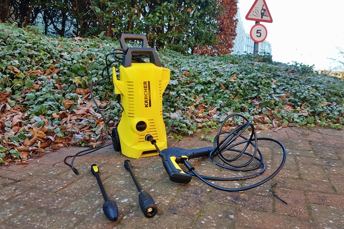 The Karcher K2 with both lances on show