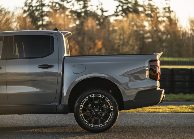 Twin rear spoilers enhance the Ford Ranger MS-RT's high-speed stability.