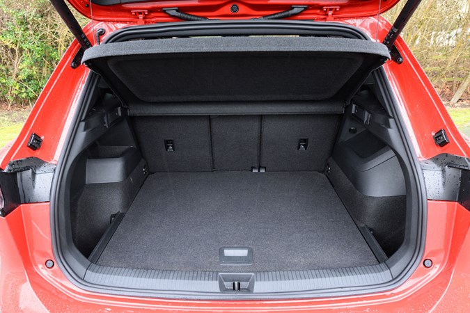 VW Tiguan review - boot space with seats up, Bauer Media exclusive image