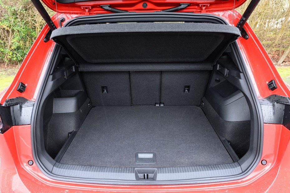 VW Tiguan review - boot space with seats up, Bauer Media exclusive image