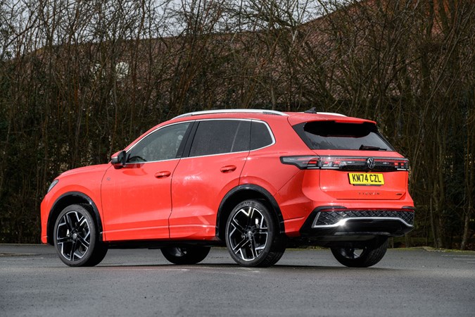 VW Tiguan review - rear, Persimmon Red, R-Line, Bauer Media exclusive image