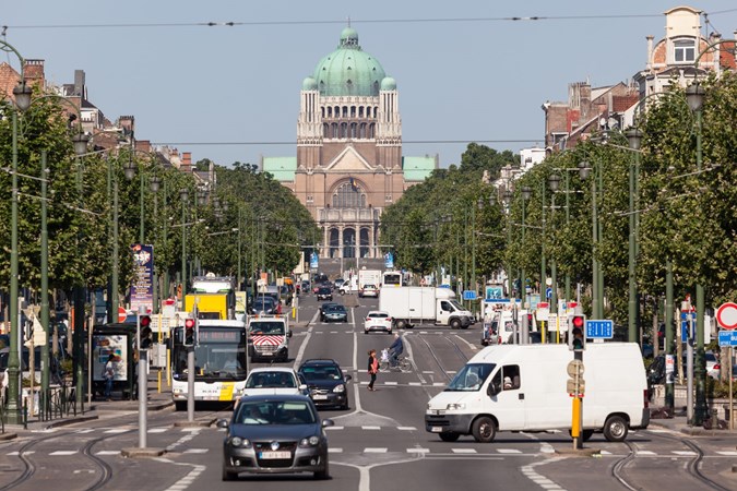 Traffic in Brussels city centre - driving in Belgium