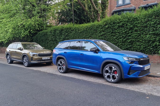 Skoda Kodiaq vRS and Skoda Kodiaq TDI 190, front, side - which is best?