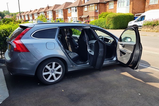 Volvo V60 being aired out after air con cleaner used