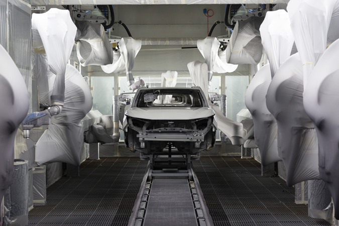 Nissan car production bay