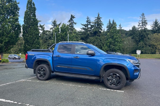 Welsh car parks - mercifully empty with plenty of Amarok room