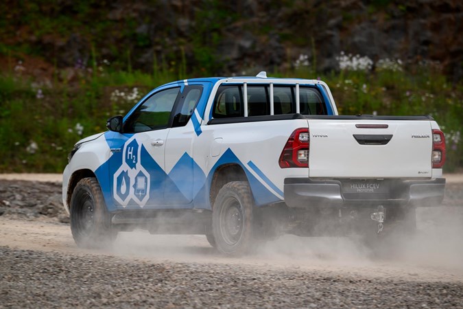 The Hilux hydrogen is down on power and torque vs the diesel, but doesn't feel it.