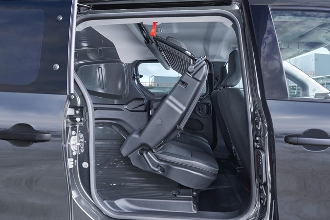 The Nissan Townstar Crew Van seats can fold easily.