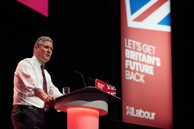 Labour Party political manifesto, Keir Starmer at a Labour Party conference