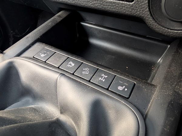 Here you can see the locking differential and hill descent control buttons in the Isuzu D-Max