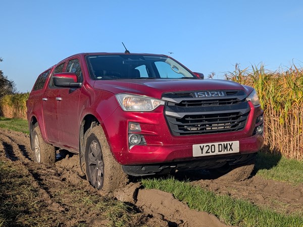 The Isuzu D-Max DL20 wears road-going rubber but still manages to cut a dash in the mud