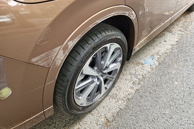 Mazda CX-80 long-term test - Takumi Plus, Melting Copper, scuffed paint