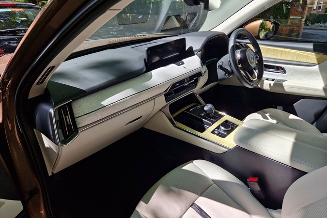 Mazda CX-80 long-term test - Takumi Plus front interior, light finish