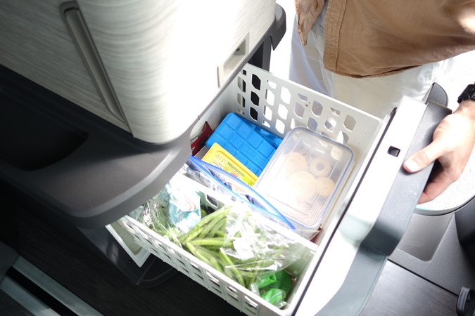 Image showing the open fridge in Volkswagen California