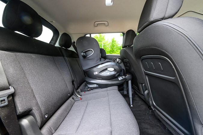 Hyundai Inster review, black, rear seats, child seat | Parkers