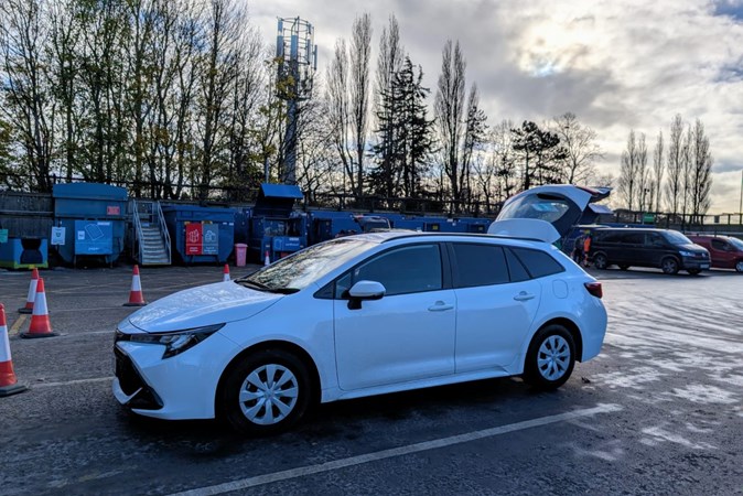 Image of Toyota Corolla Commercial parked up in council recycling centre