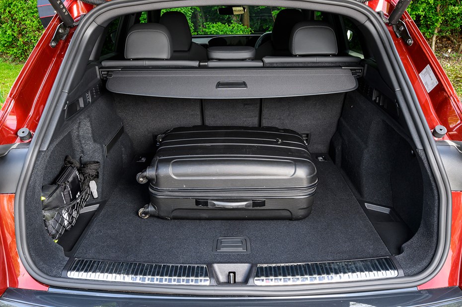 Audi Q5 review, boot size, black, suitcase, seats up | Parkers