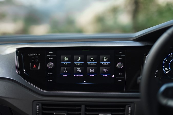 Volkswagen Polo (2024) review: infotainment system, black upholstery