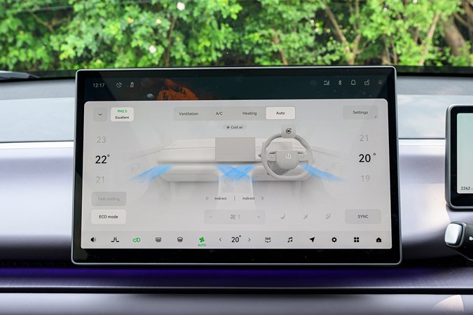 Nearly all interior functions controlled by Leapmotor C10's central touchscreen