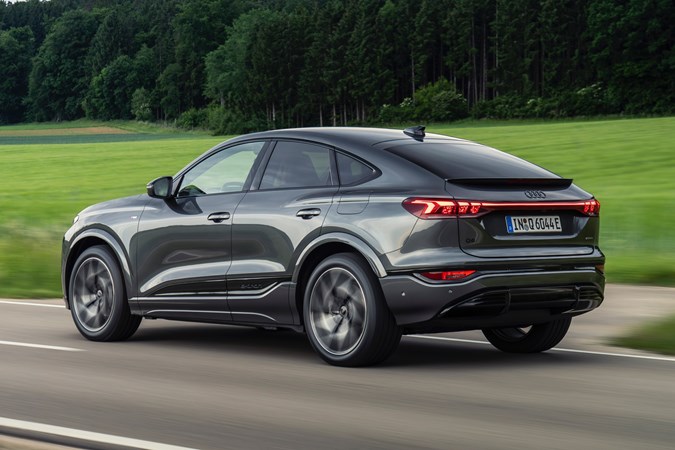 Audi Q6 E-Tron Sportback rear driving