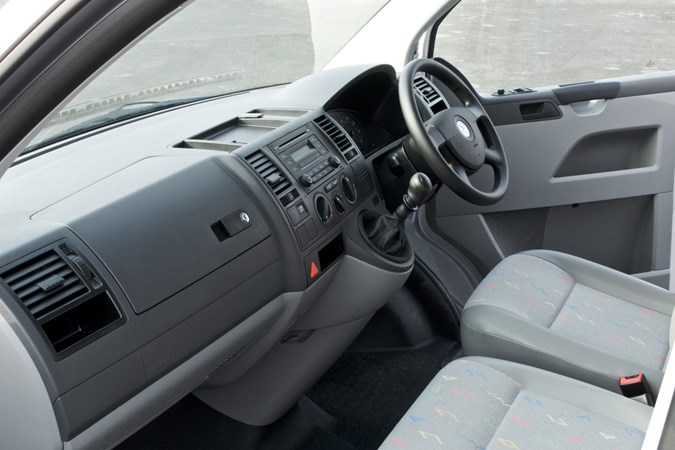 View of the Volkswagen T5 Transporter front interior