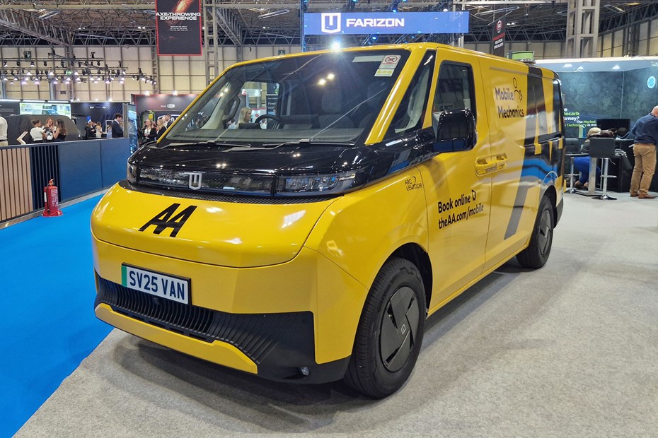 Farizon SV electric van at the 2025 CV Show in AA livery.