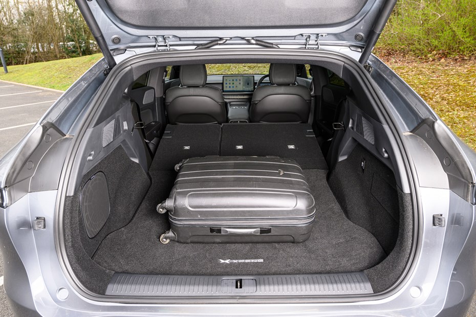Xpeng G6 boot space rear seats folded