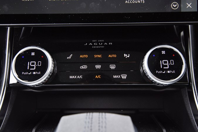Jaguar XF heater controls