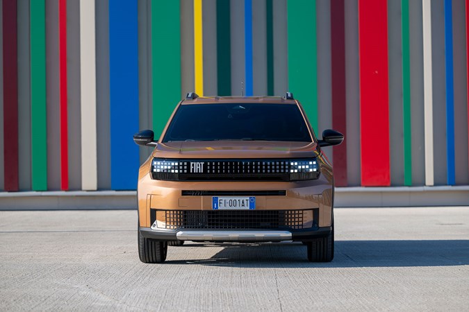 Fiat Grande Panda Hybrid (2025) review: front static, bronze paint