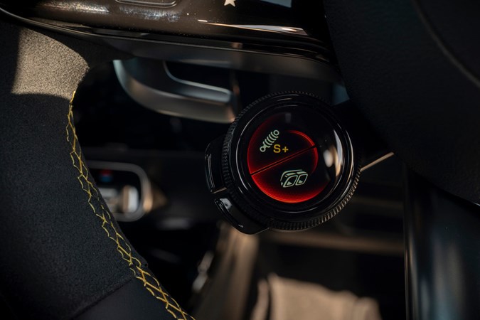 Mercedes-AMG A45 S review - facelift, AMG steering wheel button, left