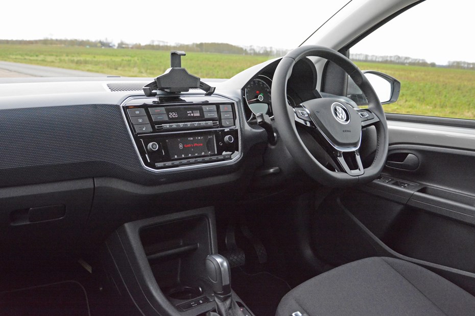 Silver 2020 Volkswagen e-Up dashboard
