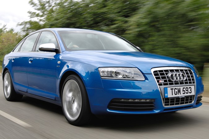 Audi S6 (2006-2011), blue, moving, front three quarters, exterior | Parkers
