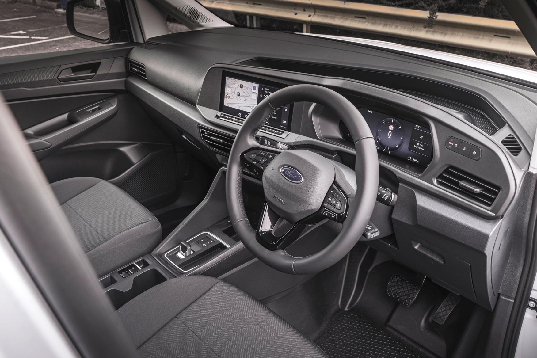 The Ford Transit Connect's cabin feels well made.